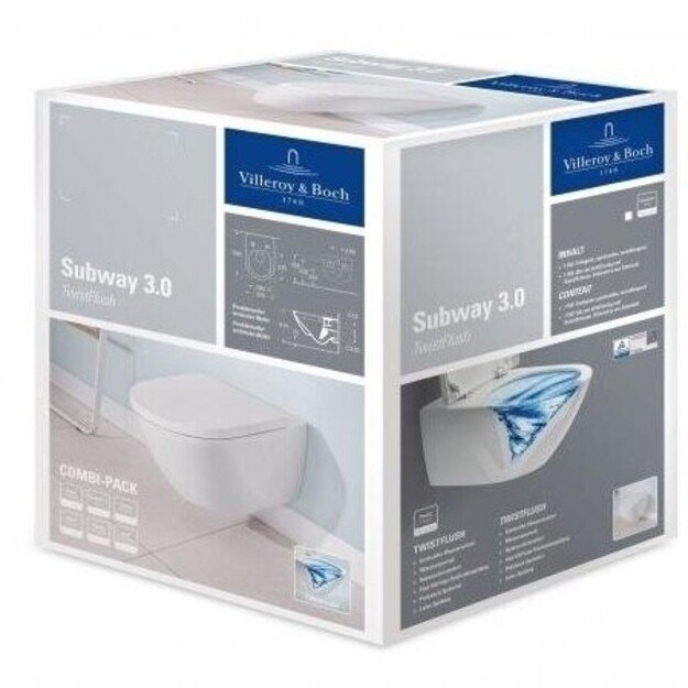 VILLEROY&BOSCH SUBWAY 3.0 4670TSR1, su dangčiiu 4