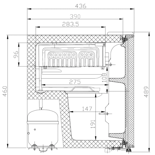 Manta MM515PBK Fridge 46L Black