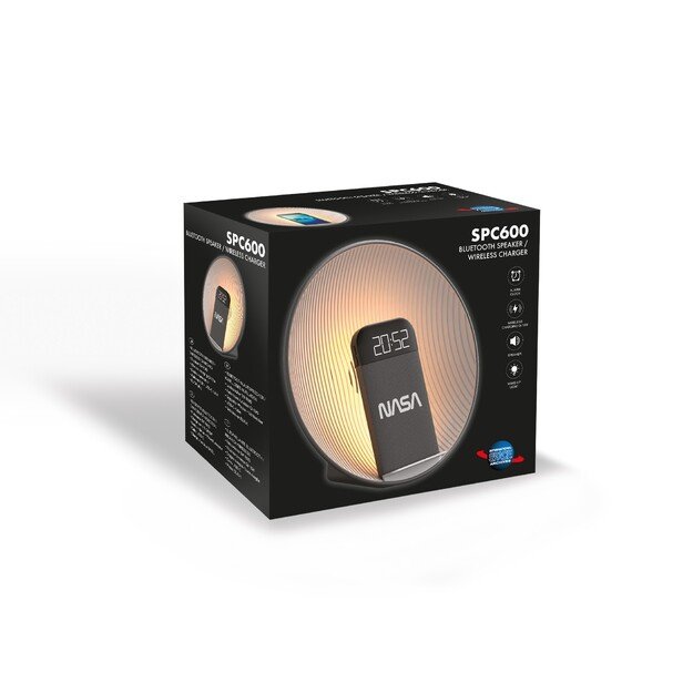 NASA SPC600  Bluetooth Speaker/ Alarm Clock/ Wireless Charger 1