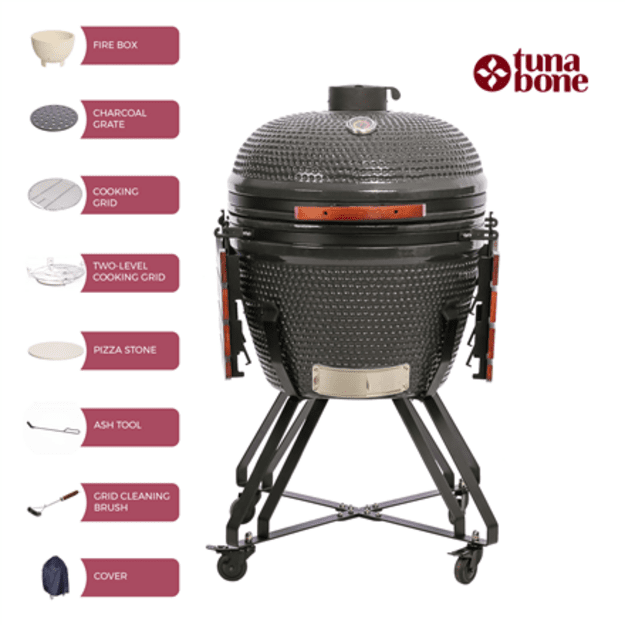 TunaBone | Kamado classic 26  grill | Size XL | Dark grey