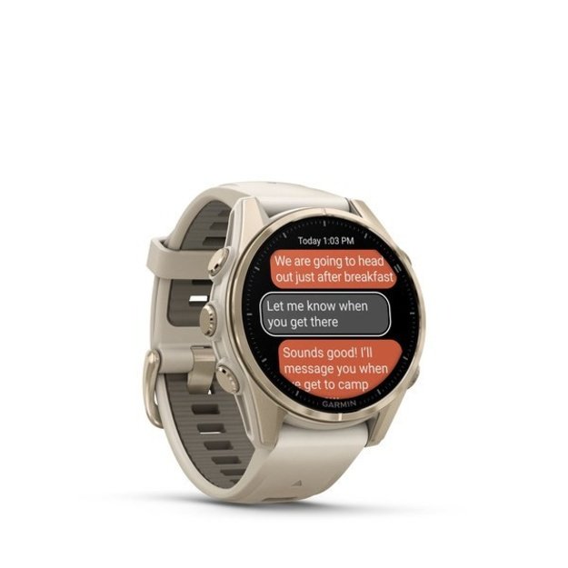 Garmin fenix 8 3.3 cm (1.3 ) AMOLED 43 mm Digital 416 x 416 pixels Touchscreen Gold Wi-Fi GPS (satellite)