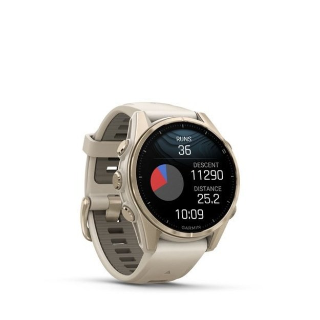 Garmin fenix 8 3.3 cm (1.3 ) AMOLED 43 mm Digital 416 x 416 pixels Touchscreen Gold Wi-Fi GPS (satellite)