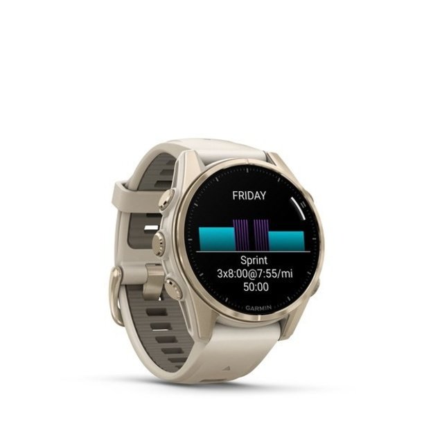 Garmin fenix 8 3.3 cm (1.3 ) AMOLED 43 mm Digital 416 x 416 pixels Touchscreen Gold Wi-Fi GPS (satellite)