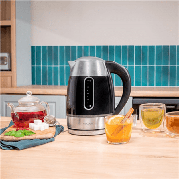 Cecotec Kettle | Thermosense 400 VisionLight | Electric | 2200 W | 1.7 L | Stainless steel | 360&deg; rotational base | Black