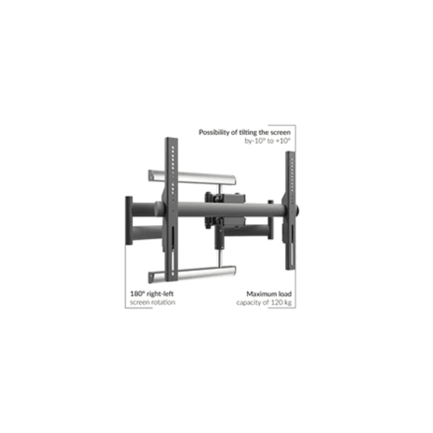 EDBAK Wall mount | Heavy Duty Swing Arm | Tilt | 42-98   | Maximum weight (capacity) 120 kg | Black