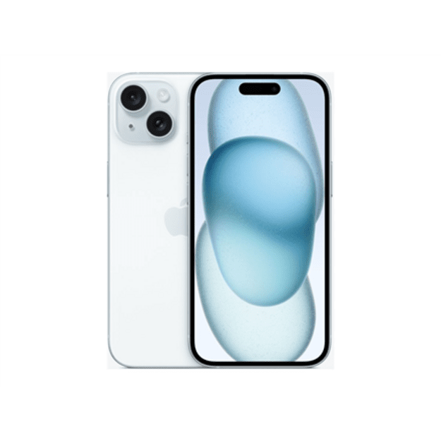 Apple | iPhone 15 | Blue | 6.1   | Super Retina XDR display | 2556 x 1179 pixels | Apple | A16 Bionic | Internal RAM 6 GB | 128