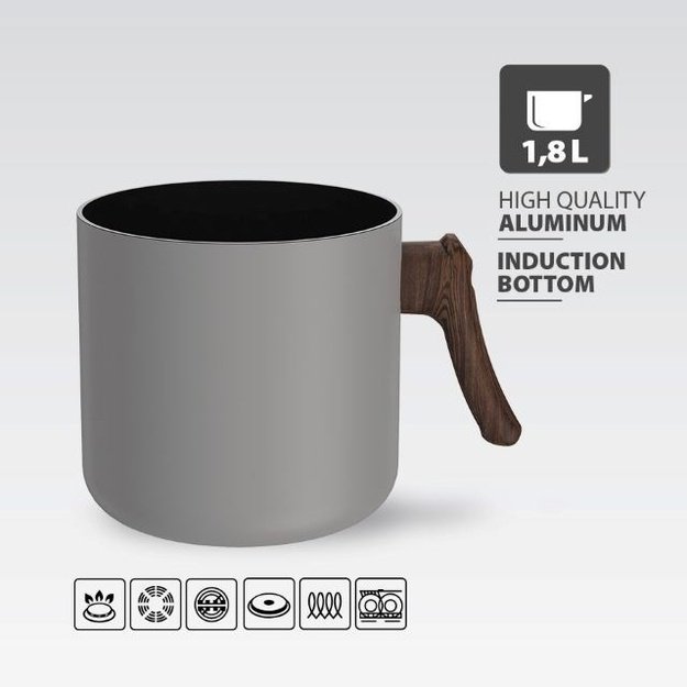 Milk cooking pot 1.8L MR-1211-14M MAESTRO grey