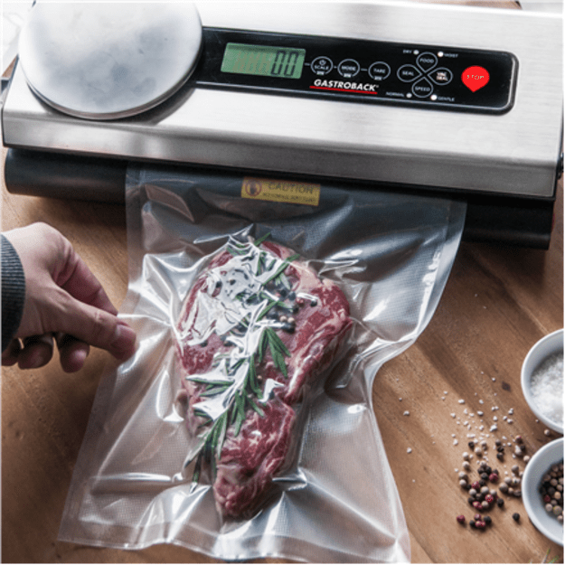 Gastroback Vacuum sealer with scale  46012 Stainless steel/ black, 110 W