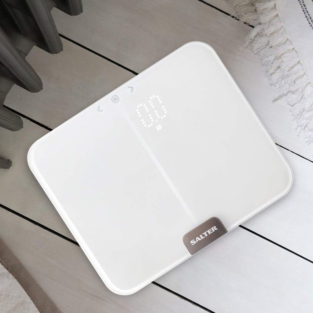 Salter 9164 WH3RJLEU16 Ghost Compact Analyser Scale, White