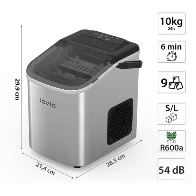 Lovio LVIM001SL Crystal Ice home ice maker