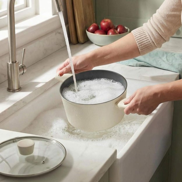 Russell Hobbs RH03877C Cote 24 cm Stockpot, Cream
