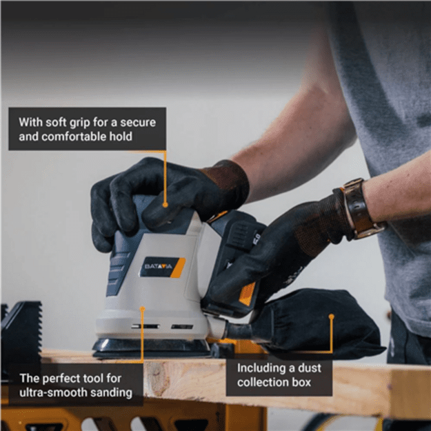 Batavia 18V orbital sander 125 mm Without battery and charger