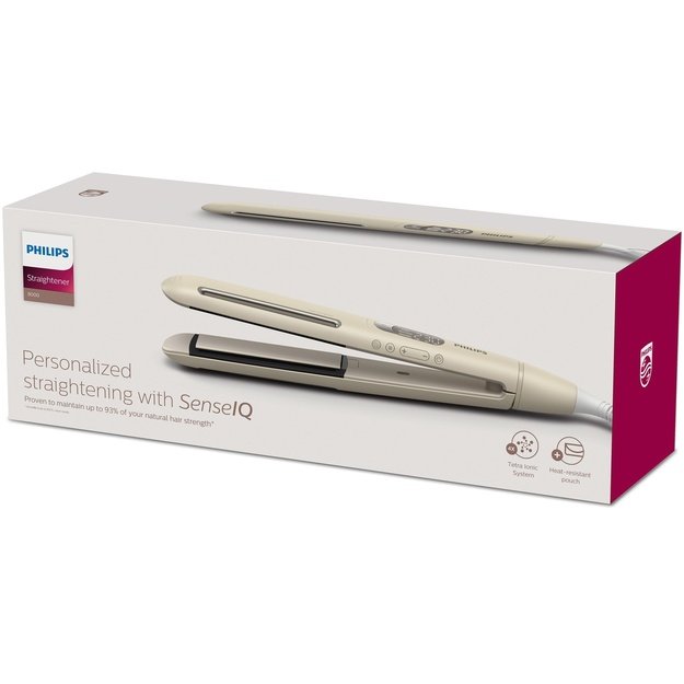 Philips 8000 series BHS838/00 hair styling tool Straightening iron Warm Beige 1800 W 2 m