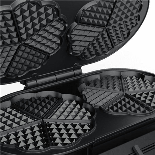 Princess Waffle Maker | 132384 | 1200 W | Number of pastry 10 | Heart shaped | Black