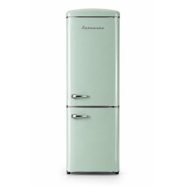 Ravanson LKK-315RM Retro Fridge 597 mm x 707 mm x 1943 mm | 315 l | Total No Frost | Energy Class E | mint