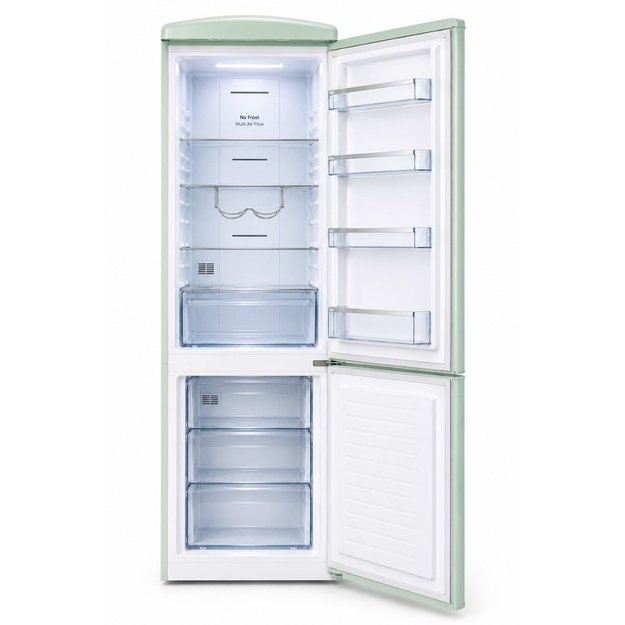 Ravanson LKK-315RM Retro Fridge 597 mm x 707 mm x 1943 mm | 315 l | Total No Frost | Energy Class E | mint