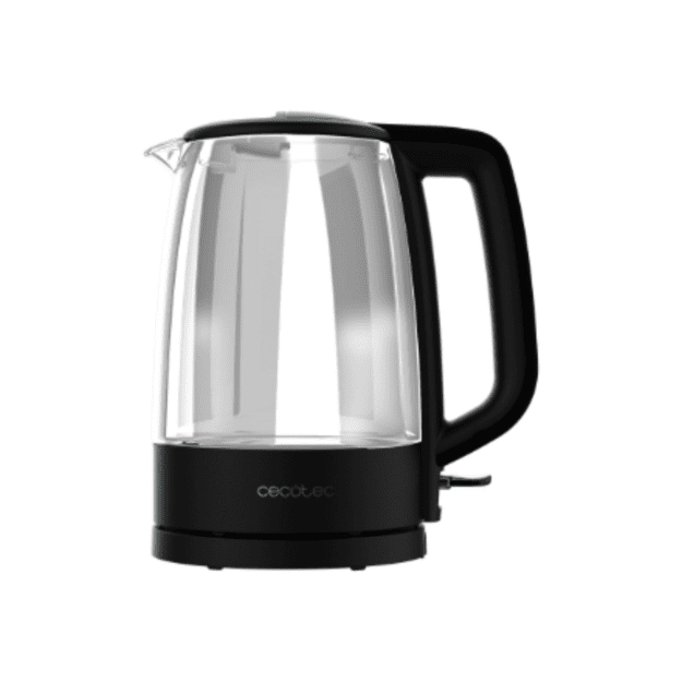 Cecotec Kettle | ThermoSense 320 Clear | 2200 W | Electric | 1.7 L | Glass | 360&deg; rotational base | Black/Transparent