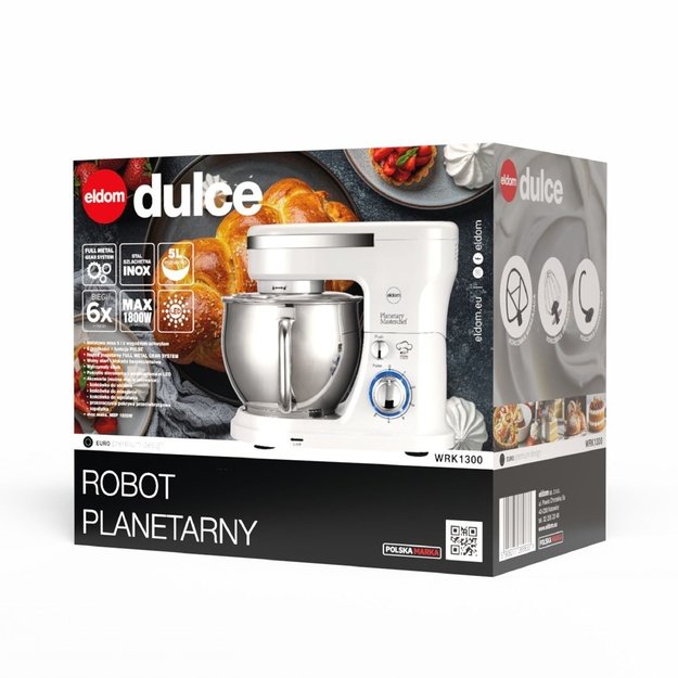 ELDOM WRK1300 DULCE PLANETARY ROBOT 1300 W White
