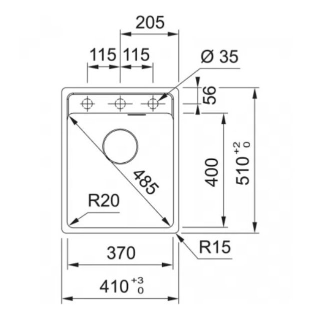 FRANKE Maris MRG 610-37, 114.0658.220