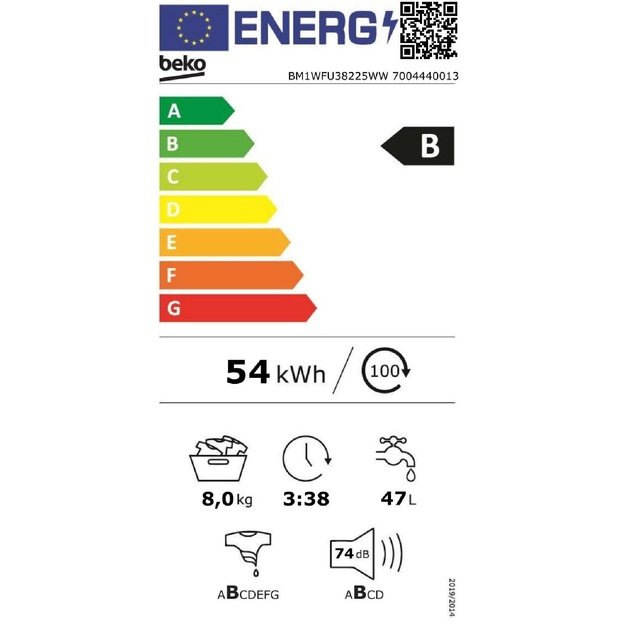 Slabyklė BEKO BM1WFU38225WW