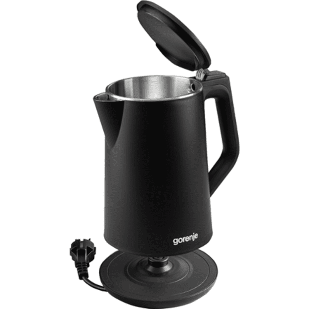 Gorenje | Kettle | K15DWBK | Electric | 2200 W | 1.5 L | Stainless steel | 360&deg; rotational base | Black