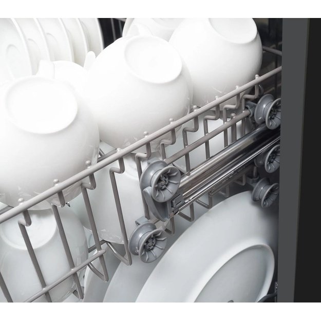 Freestanding dishwasher 60 cm AMICA DFM66B8EOqBH | class B | 15 sets | AirDry | AquaStop | cutlery drawer