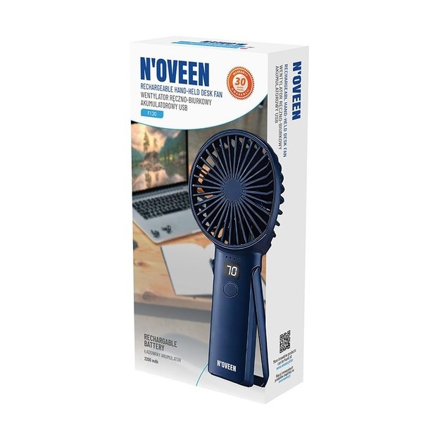 Handheld/desk rechargeable USB fan NOVEEN F120