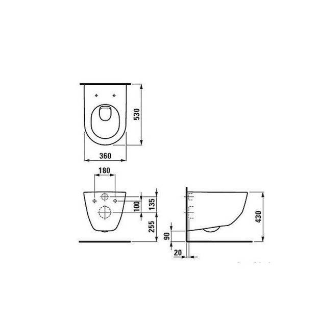 Pakabinamas klozetas Laufen Pro New su dangčiu Pro Rimless 8669570000001, baltas