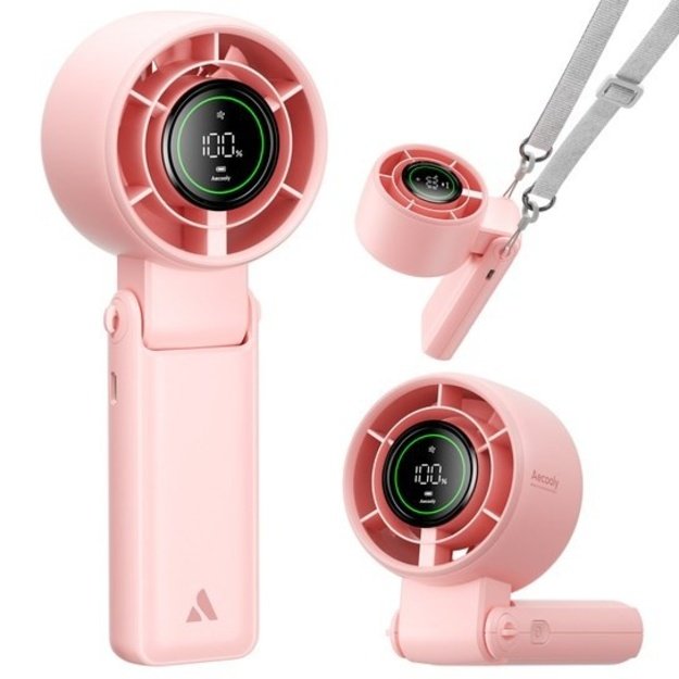 Aecooly Halo 02 Portable handheld fan, pink