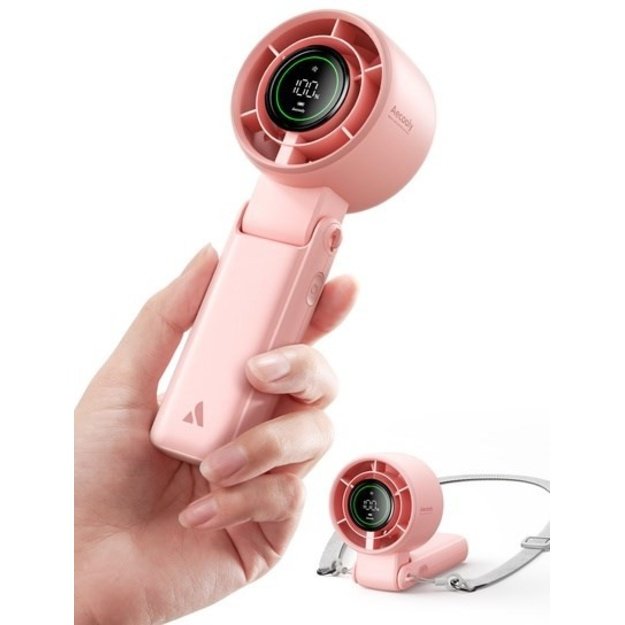 Aecooly Halo 02 Portable handheld fan, pink