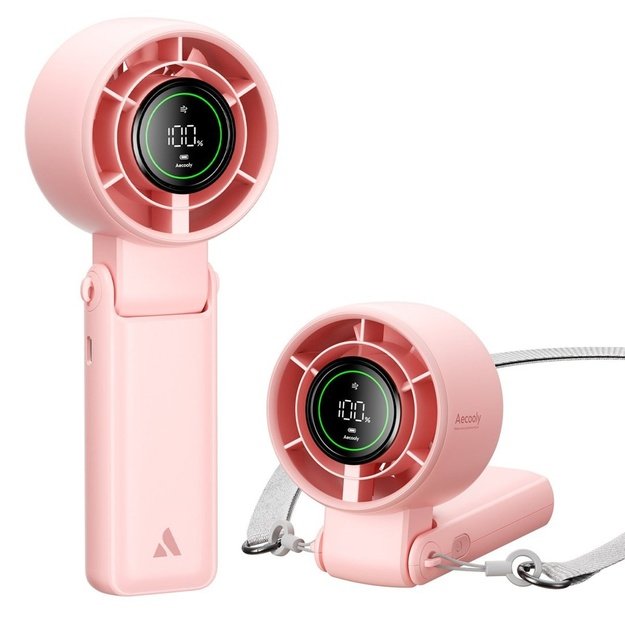 Aecooly Halo 02 Portable handheld fan, pink