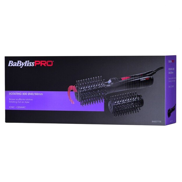 BaBylissPRO BAB2770E hair styling tool Hot air brush Steam Black 800 W 2.7 m 1