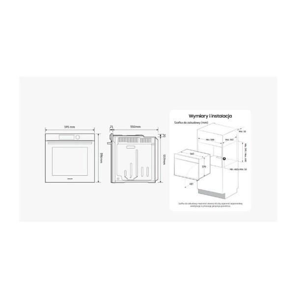 Įmontuojama orkaitė SAMSUNG NV7B4240VAK