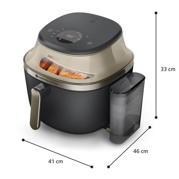 Philips 5000 series NA547/07 fryer Single 7.2 L Stand-alone 2000 W Hot air fryer Black, Gold