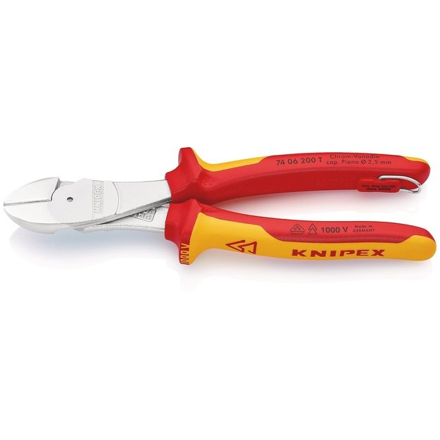 VDE DIAGONAL CUTTING PLIERS WITH INCREASED LEVERAGE 200MM