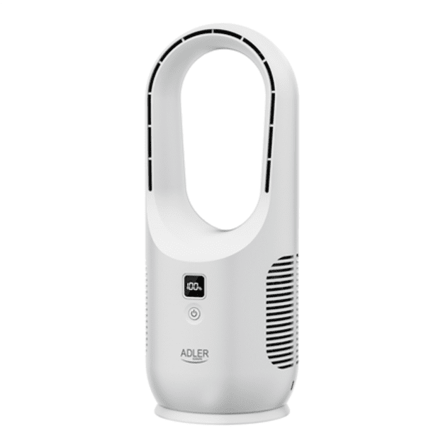 Adler Bladeless Rechargeable Fan | AD 7343 | Desk Fan | Diameter 14 cm | Number of speeds 3 | White