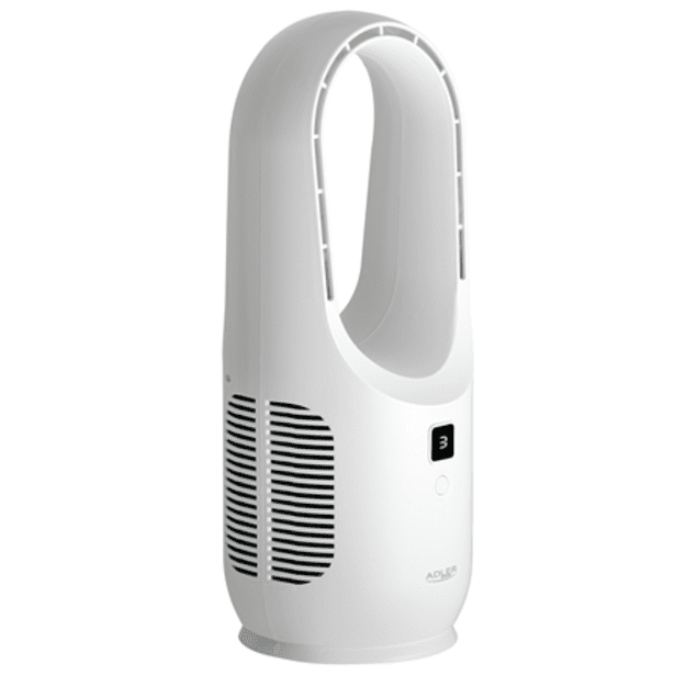 Adler Bladeless Rechargeable Fan | AD 7343 | Desk Fan | Diameter 14 cm | Number of speeds 3 | White