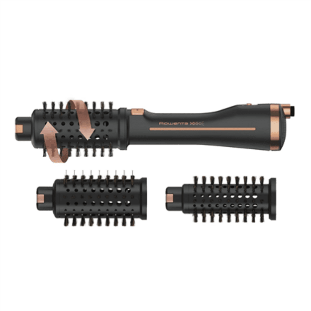 Rowenta | Styling Hair Brush | CF9620 | Temperature (max) 80 &deg;C | Number of heating levels 3 | Black/Gold Rose
