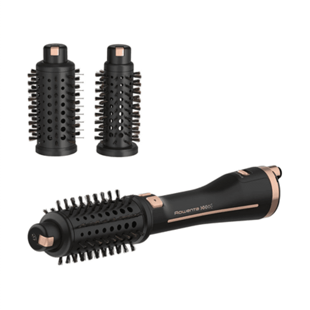 Rowenta | Styling Hair Brush | CF9620 | Temperature (max) 80 &deg;C | Number of heating levels 3 | Black/Gold Rose