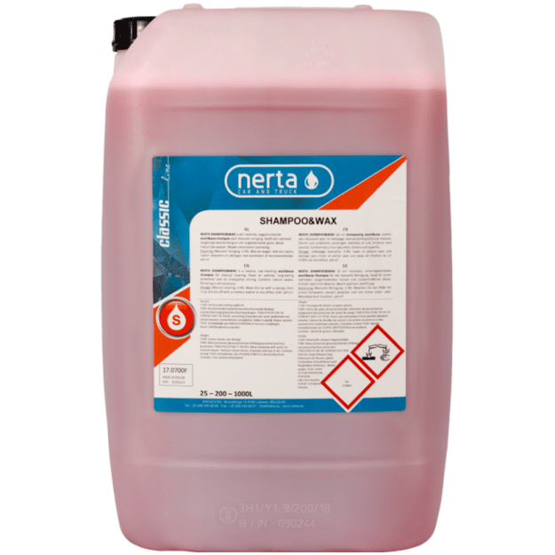 Automobilių kėbulų &scaron;ampūnas su va&scaron;ku NERTA Shampoo&amp Wax, 5 L