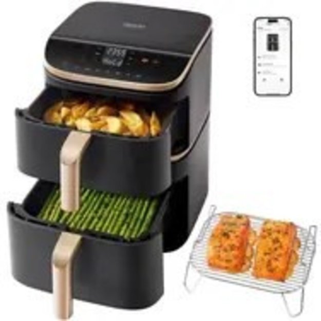 Cosori Turbo Tower Pro Smart Single 10.8 L Stand-alone 2630 W Hot air fryer Black, Gold