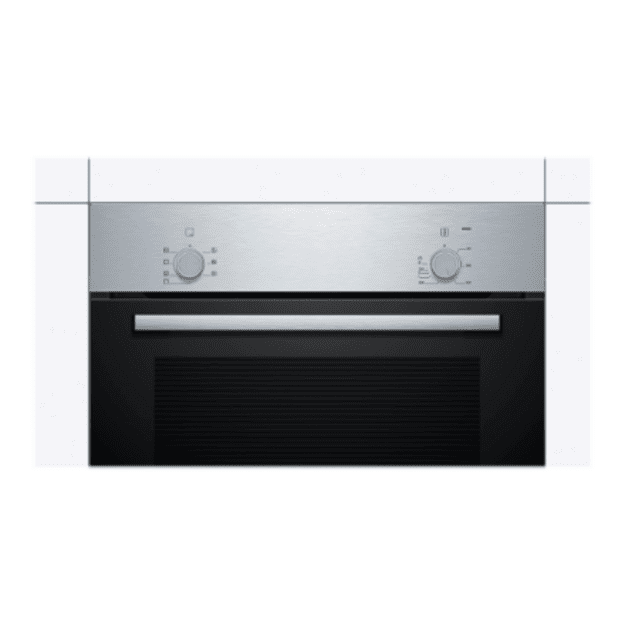 Bosch | Oven | HBF010BR1S | 66 L | A | Multifunctional | Manual | Knobs | Height 59.5 cm | Width 59.4 cm | Stainless steel