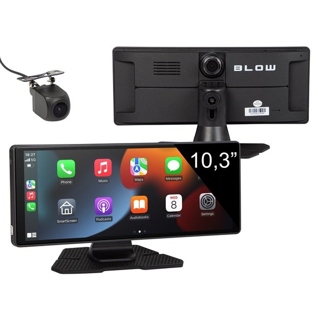 Wireless CarPlay 5.0 BLOW Multimedia Station with video recorder and rear view camera