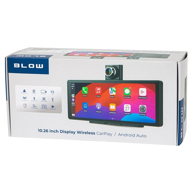 Wireless CarPlay 5.0 BLOW Multimedia Station with video recorder and rear view camera