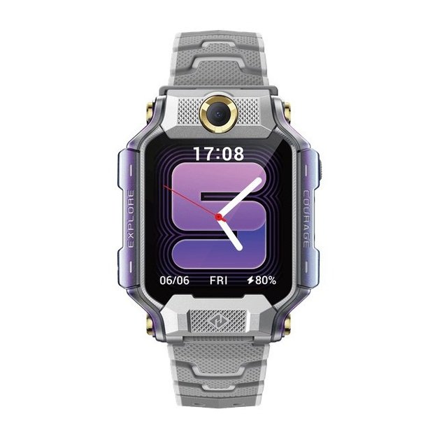 imoo Watch Phone X10 4.06 cm (1.6 ) AMOLED 45 mm Digital 320 x 360 pixels Touchscreen Grey Wi-Fi GPS (satellite)
