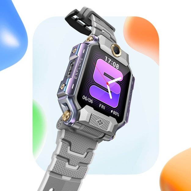 imoo Watch Phone X10 4.06 cm (1.6 ) AMOLED 45 mm Digital 320 x 360 pixels Touchscreen Grey Wi-Fi GPS (satellite)