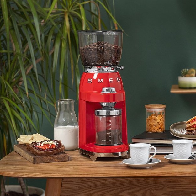 Smeg 50 s Style Coffee Grinder CGF11RDEU Red