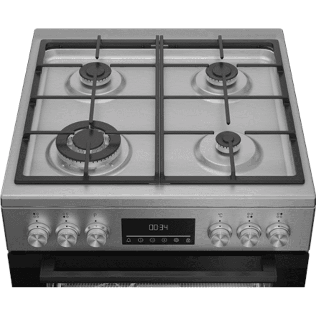 BEKO Cooker | FBMA61330GXDT | Hob type Gas | Oven type Electric | Stainless Steel | Width 60 cm | Grilling | LED | Depth 60 cm |