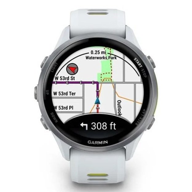 Garmin Forerunner 970 3.56 cm (1.4 ) AMOLED Digital 454 x 454 pixels Touchscreen White Wi-Fi GPS (satellite)