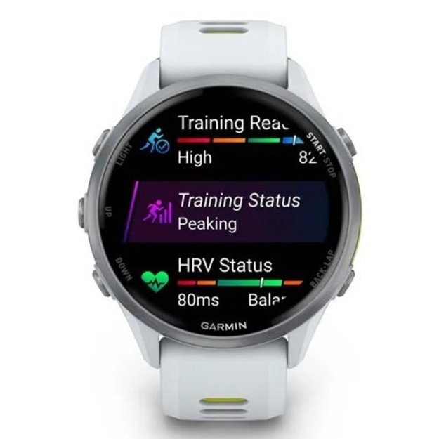 Garmin Forerunner 970 3.56 cm (1.4 ) AMOLED Digital 454 x 454 pixels Touchscreen White Wi-Fi GPS (satellite)